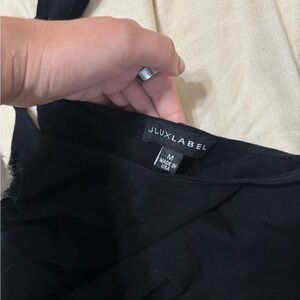 JLUXLABEL Black Scoop Neck onesie